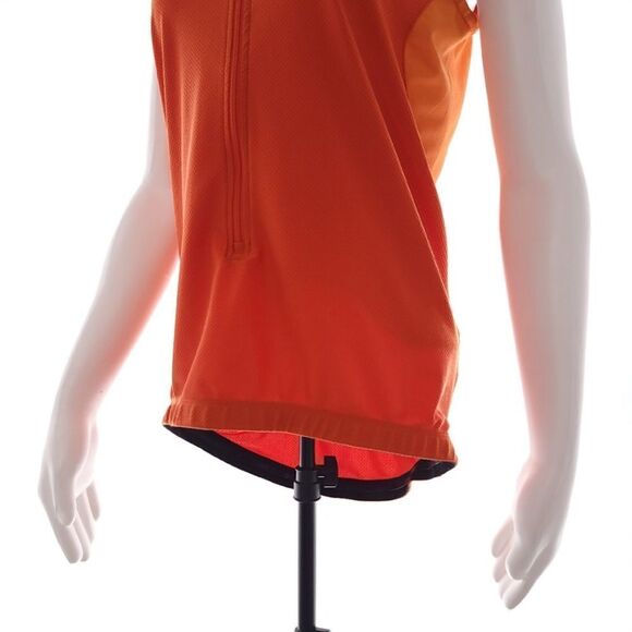 Nike Fit Dry Zip Closure Solid Orange Cycling Tank Top Womens Size M 8-10 - Picture 3 of 16